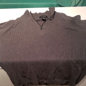 Calvin Klein Collection Gray Zip-Up Sweater